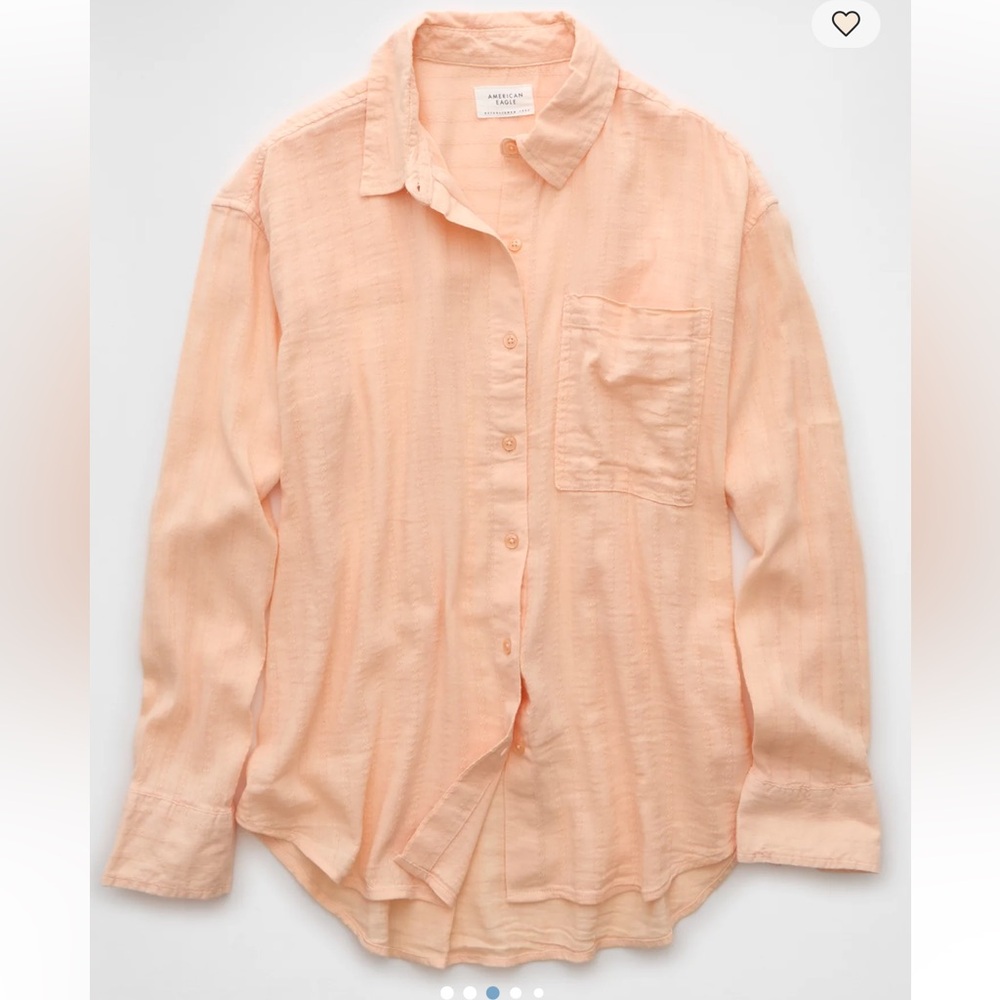 American Eagle The Perfect Button Down In Peach, … - image 4